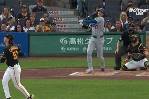 120 MPH exit velocity 🤯 Shohei Ohtani blasts his 100th home run as a Dodger 🙌  | ESPN MLB