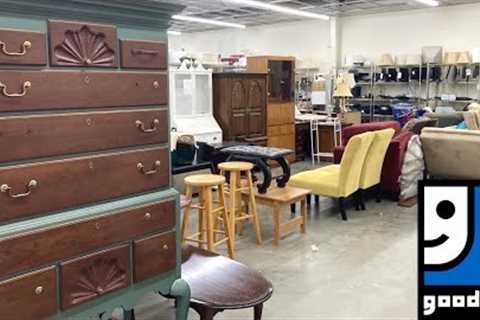 GOODWILL SHOP WITH ME FURNITURE CHAIRS TABLES DRESSERS DECOR KITCHENWARE SHOPPING STORE WALK THROUGH