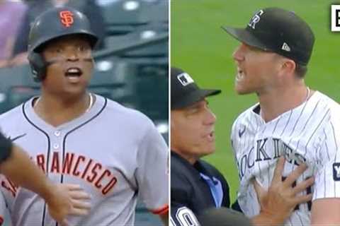 Giants &amp; Rockies Benches Clear After Rafael Devers' Home Run