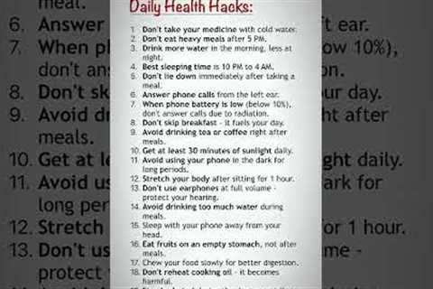 Health Hacks