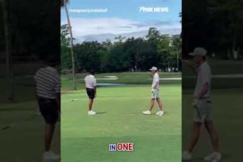 Tiger Woods' son makes HOLE-IN-ONE during a tournament #shorts