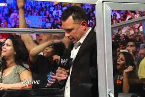 Raw:  The Rock birthday bashes Michael Cole