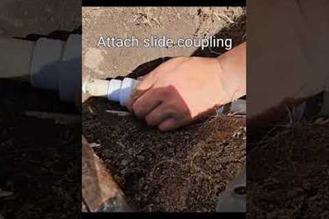 Easy sprinkler line repair with slide coupling #sprinkler #pvc #diy #homedepot