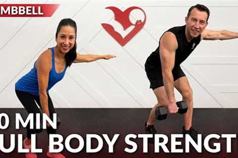 20 Min Full Body Dumbbell Workout at Home Strength Training - Weight Training for Women &amp; Men