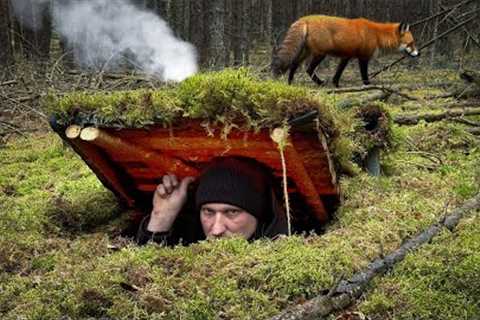 Building a Secret Underground Survival Shelter with a Periscope | Bushcraft Dugout