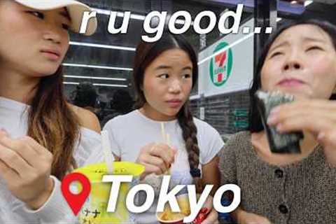 ONLY EATING CONVENIENCE STORE FOODS FOR 24 HOURS in TOKYO!!