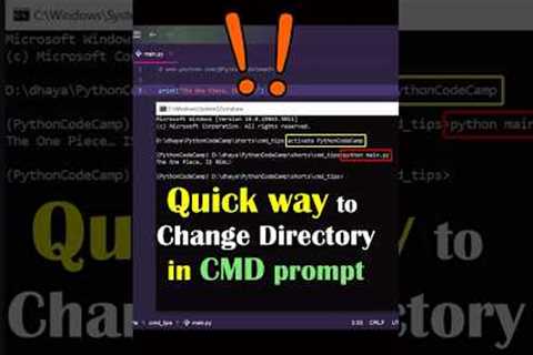 Change Directory in CMD in Just 3 Letters | CMD Trick for Beginners 🐍🔥