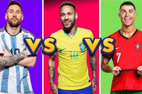 🔥 The Ultimate Football Rivalry ⚽ | Messi 🐐 vs Ronaldo vs Neymar 🌟 — Who’s your pick? 👑 #messi 