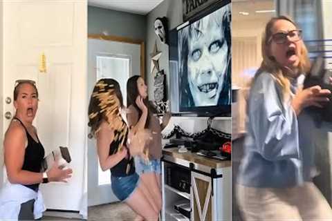 BEST SCARECAM Pranks Reaction 2025 😂 #510 // Jumpscare // Funny Video // Pranks Cam