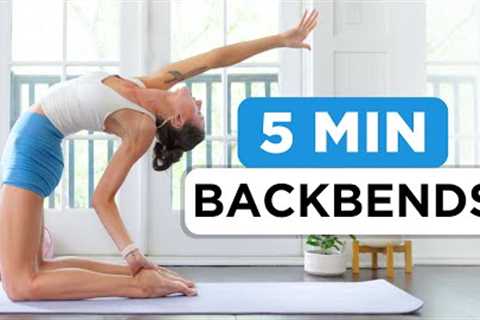 5 Minute Backbend Yoga – Quick Backbend Stretches for Flexibility, Energy, &amp; Better Posture