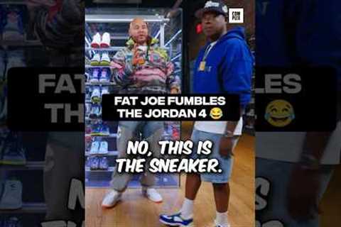 Fat Joe fumbles the Jordan 4 on #SneakerShopping 😂