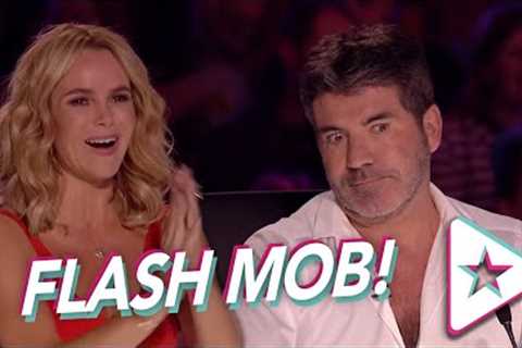 Unexpected Flash Mob Audition Shocks Simon Cowell!