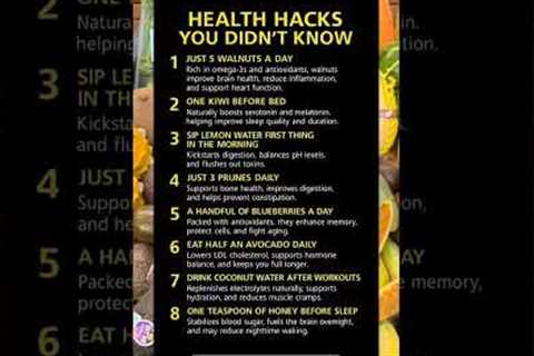Health Hacks You Didn't Know! #healthhacks #healthylifestyle #stayhealthy #healthytips