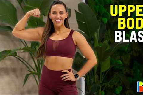 AT HOME TONED ARMS WORKOUT! 30 Minute Dumbbell Upper Body Flex for All Fitness Levels!