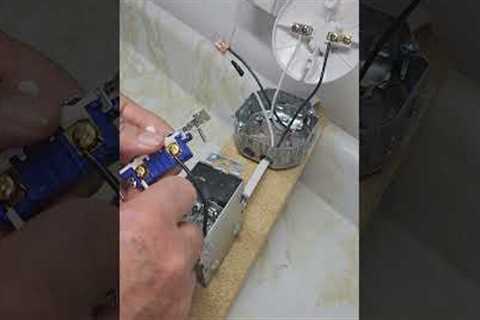How to Wire Power to Light then to a Switch #tools #wireing #carbrand