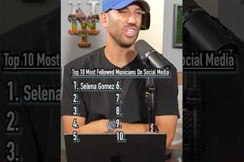 Top 10 Most Followed Musicians On Social Media! #shorts #top10 #music #arianagrande #selenagomez