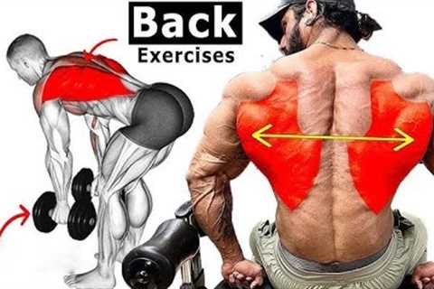 Back exercise with dumbbells
