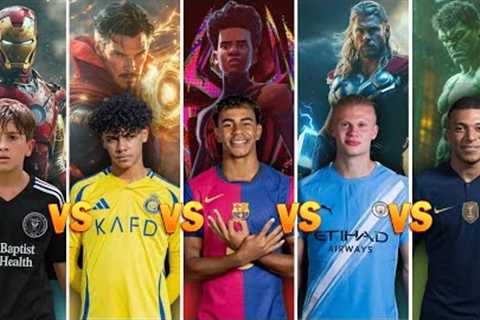 Comparison: Thiago Messi vs Ronaldo Jr vs Lamine Yamal vs Mbappé vs Haaland
