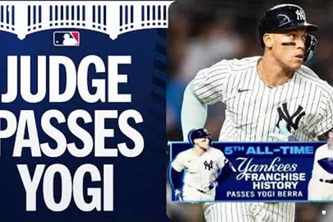 Aaron Judge PASSES Yogi Berra for most home runs in Yankees history! 👏