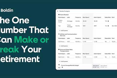 The One Number That Can Make or Break Your Retirement | Spending Plan in Boldin