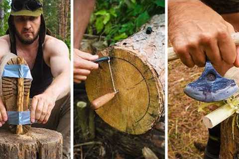 Solo Bushcraft TIPS and Outdoors HACKS for survival in the forest