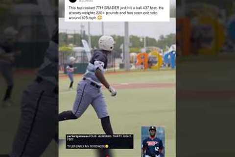 7th Grader Hits 437 Foot Homerun 😳🚨. #baseball #homerun #d1