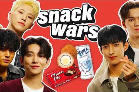 K-Pop Stars SEVENTEEN Try British Snacks For The First Time | Snack Wars