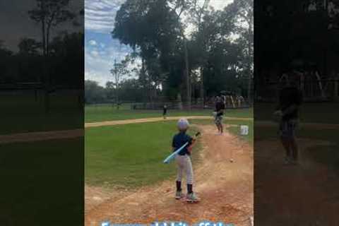 5 year old almost hits home run. #homerun #baseball #dingers #grandslam #viral #viraltiktok