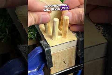 The carpenter’s wood spliceFirm and creative joint#USA #CarpentryHack #PerfectSplice