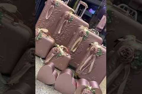 suitcas decorations ideas#custamised #gift #giftbox #wedding #weddingaccessories #customisedorder