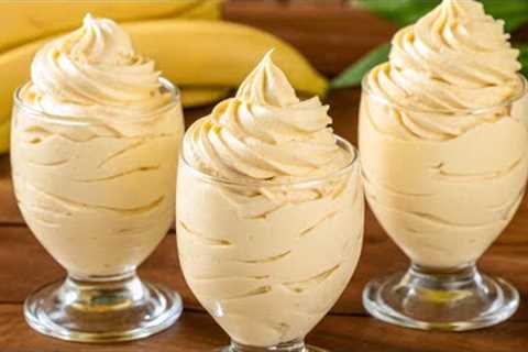 No SUGAR, no flour!🍌10 minutes Creamy banana dessert recipe!  Healthy instant dessert recipe at..