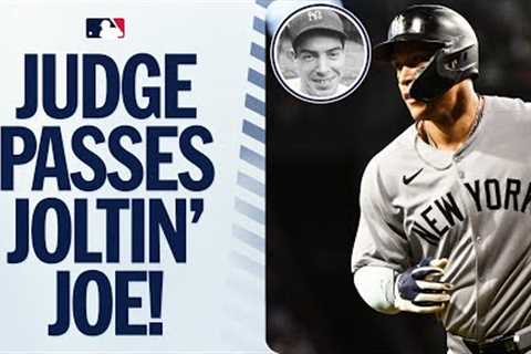 Aaron Judge hits a homer OUT OF FENWAY and passes Joe DiMaggio for most homers in Yankees history 💪