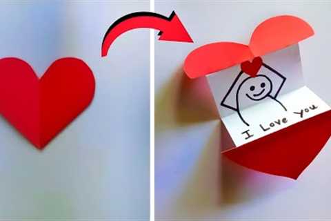 2 Special DIY Heart Crafts For Lovers | Gift Making for Boyfriend Birthday Gift 3D Pop Up Card Ideas