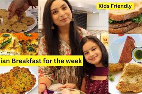 7 Kid-Friendly Indian Veg Breakfasts | Easy &amp; Quick Under 15 Mins