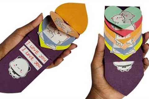Birthday card ideas /cute birthday gift ideas /Handmade rainbow waterfall card /diy waterfall card 