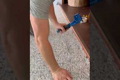 Carpet Installation in 60 Seconds! #carpetfitting #carpetlooks #flooring #carpet #tools #contractor