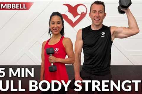 45 Min Full Body Workout with Dumbbells - Strength Training at Home Weight Training for Women &amp; ..