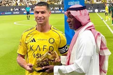 Cristiano Ronaldo Receives Golden Boot Award 
