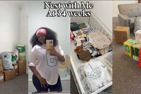 Nest with me: as a 2025 first time mom|| Shopping &amp; Unboxing baby items #contentcreator..