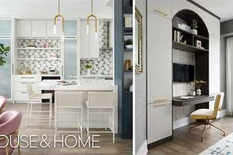 Interior Design:  A Basic Condo Customized With Color, Pattern And Statement Lighting