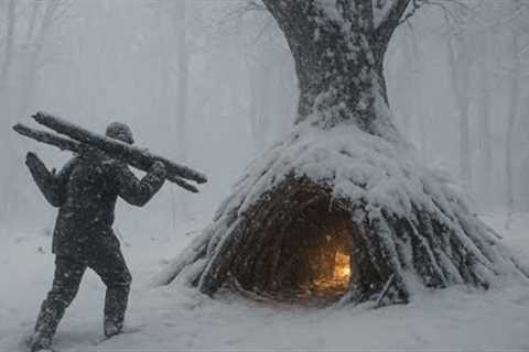 Extreme Winter Survival in the Rain and Snow: 2 Day’s Alone at -14°C with No Gear 