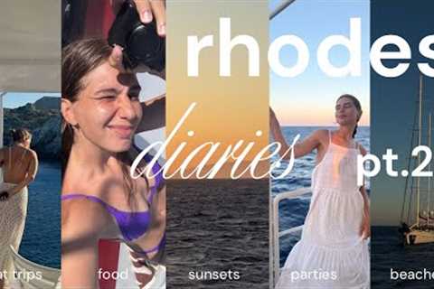 rhodes diaries | boat trips, island hopping and parties 🌞
