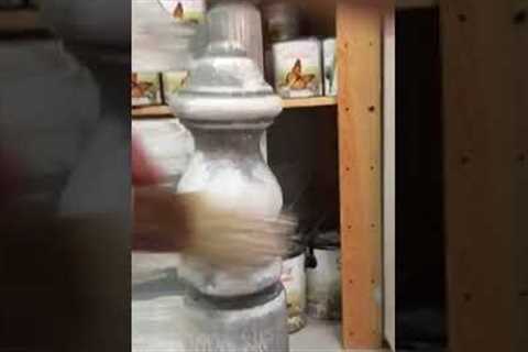 Antiquing with a dry brush technique