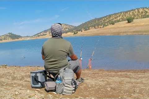 Bank Fishing The Summer to Fall Transition Catfish (New Melones Reservoir)