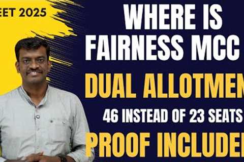 Double Allotment in Round 2 - Proof Included - 46 Instead of 23 Seats in One GMC - Where is Fairness