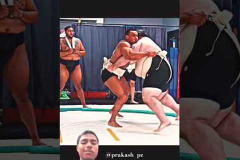 😱 BODYBUILDER VS SUMO WRESTLER FIGHT #trending #wrestling #sports