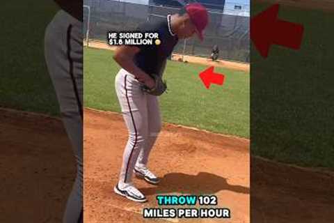 16 Year Old Throws 102 MPH ⛽️😳. #baseball #pitcher #d1 #homerun