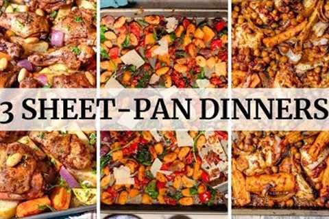 3 Easy Sheet-Pan Dinner Recipes (Mediterranean Diet Dinner Recipes)