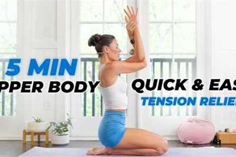 5 Min Upper Body Stretch | Yoga Cool Down After Workout | Quick &amp; Easy | No Equipment