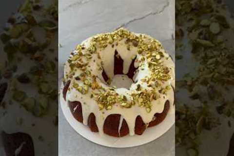 Pistachio Bundt Cake with Cream Cheese Glaze #bundtcake #pistachio  #desserts #baking
